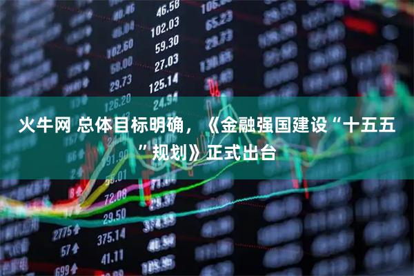 火牛网 总体目标明确，《金融强国建设“十五五”规划》正式出台